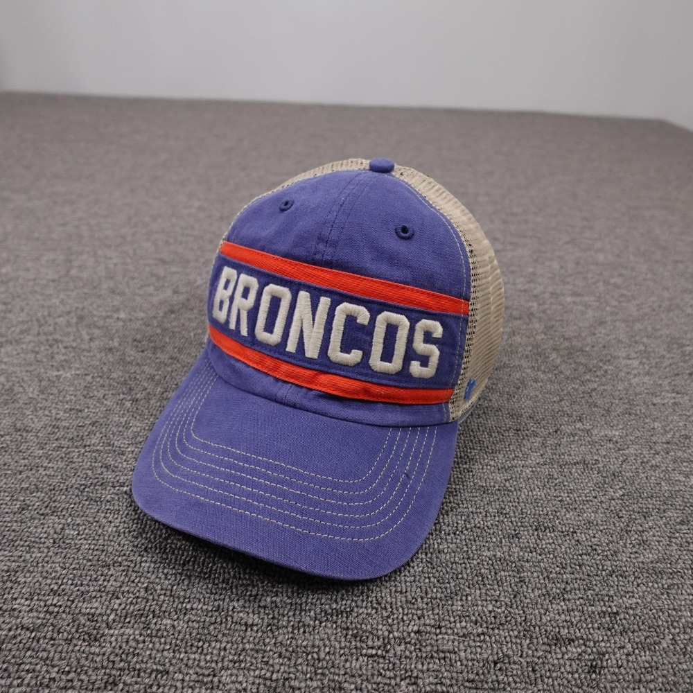 Denver Broncos Hat Cap Snap Back Mens One Size Blue NFL Football Trucker '47